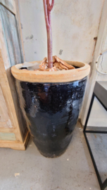 Zwarte grote pot XXL, Ø 57 cm, Hoogte 92 cm