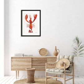 Art print "Lobster Pose" incl. lijst