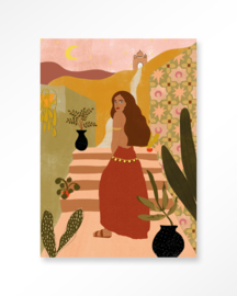Art print '' Caribbean Night" incl. lijst