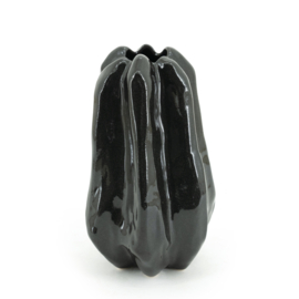 2x Vase Alba small - black