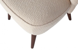 Fauteuil Sara bouclé creme