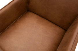 Fauteuil Statement met arml.  eco leer cognac