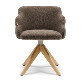 Eetkamerstoel met arml.   Burlington Swivel  Mountain Weave Lush Brown