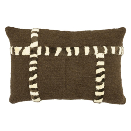 Kussen StripeScape - brown