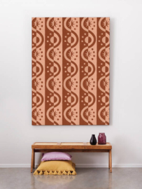 Wandkleed ''Moon blockprint"