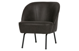 Fauteuil Vogue zwart leder