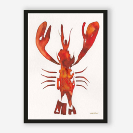 Art print "Lobster Pose" incl. lijst
