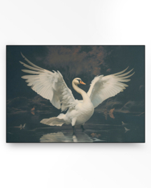 Wandkleed "Swan Lake "