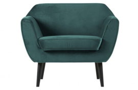 Fauteuil Rocco fluweel teal