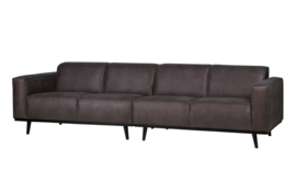 Bank 4-zits Statement 280 cm eco leer grijs