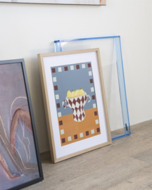 Art print Lijst acryl blauw