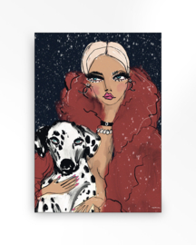 Wandkleed "Dotted Doggy "