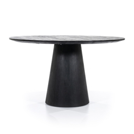 Eettafel Aron Rond 130cm- zwart