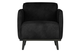 Fauteuil Statement suedine zwart