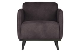 Fauteuil Statement met arml.  eco leer grijs