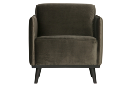 Fauteuil Statement met arml. fluweel warm groen