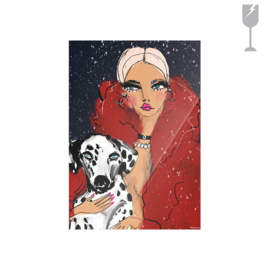 Glasprint "Dotted Doggy"