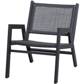 Tuin fauteuil Pem met armleuning - Zwart