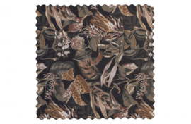 Caleidoscoop 1,5-zits rug links printed velvet BQ zwart