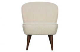 Fauteuil Sara bouclé creme