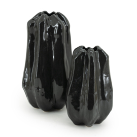2x Vase Alba large - black