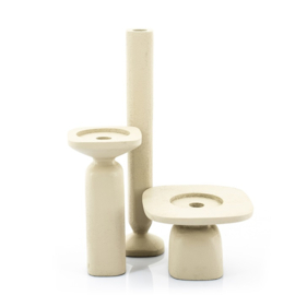 Kaarsenhouder Squand medium beige