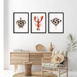 Art print "Lobster Pose" incl. lijst