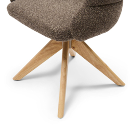 Eetkamerstoel met arml.   Burlington Swivel  Mountain Weave Lush Brown
