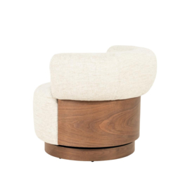 Fauteuil Nila bruin - beige Vanu