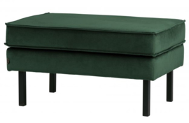 Hocker Rodeo op poten velvet bosgroen