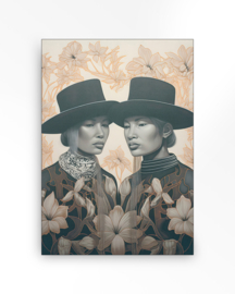 Wandkleed "Lady garden"