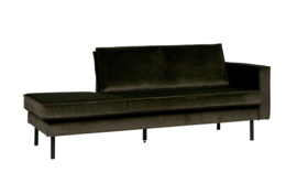 Daybed Rodeo right velvet donkergroen hunter