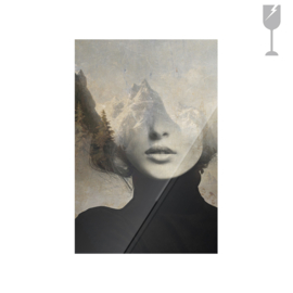 Glasprint "Head in the sky"