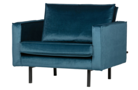 Fauteuil Rodeo velvet blauw