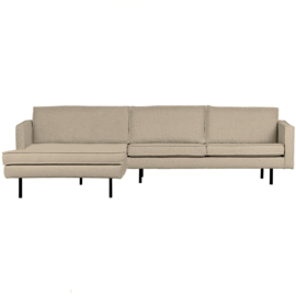 Chaise longue links Rodeo Boucle Beige
