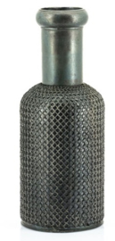 Vaas S zwart metaal flesvorm 54 cm
