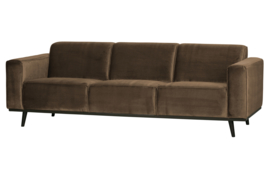 Bank 3-zits Statement 230 cm fluweel taupe