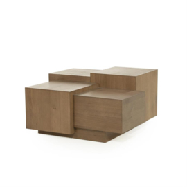 Salontafel Quinten Vierkant - Bruin
