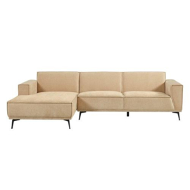 Bank Leeds 2,5 zits AR+ Chaise Lounge links- City 120 Beige