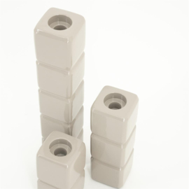 Candle holder Cube - taupe