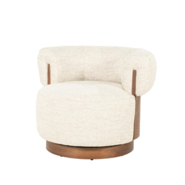Fauteuil Nila bruin - beige Vanu