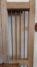 Oud Tuinhek/deur met tralies 76x176x5 cm