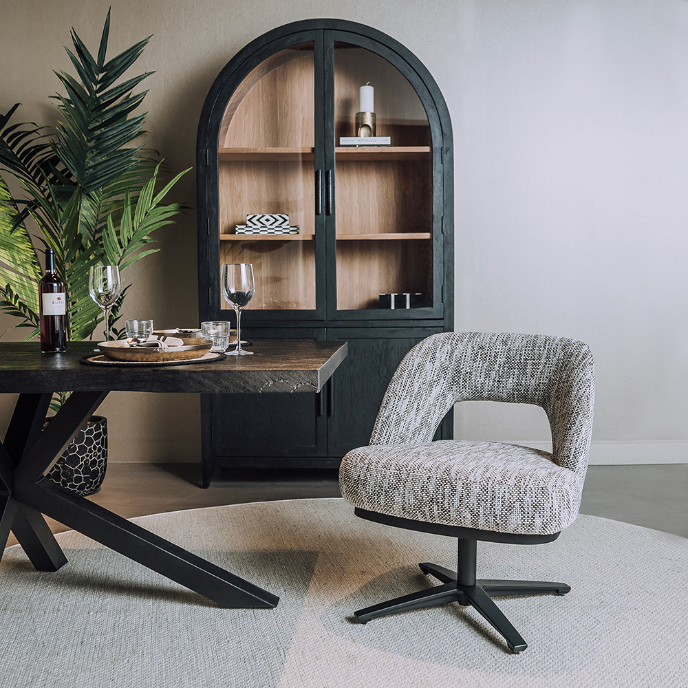 Fauteuil Caldes - Wit/Grijs