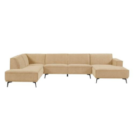 leeds chaise rechts - 2,5 - ottoman links - city 120 beige