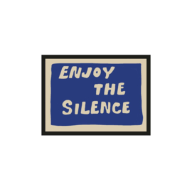 Art print "Enjoy The Silence Blue " incl. lijst