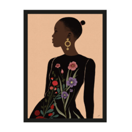 Art print "Flower Lady" incl. lijst