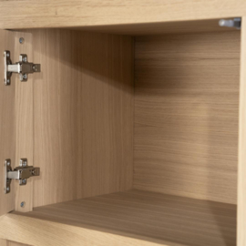 Kabinet Helsinki 200x220cm 2-delig 4-drs. 2 laden - naturel