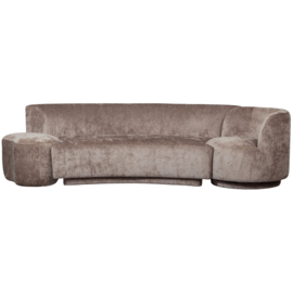 Bank Popular -  Taupe (bank, poef en fauteuil in één)