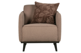 Fauteuil Statement met arml. Bouclé Nougat