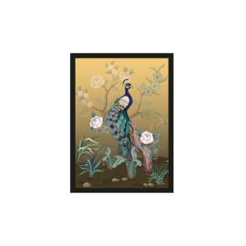 Art print ''Peacock'' incl. lijst